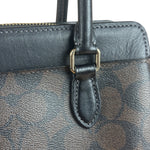 Coach Brown/Black Canvas Mini Darcie Carryall Two-Way Bag