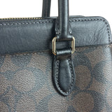Coach Brown/Black Canvas Mini Darcie Carryall Two-Way Bag