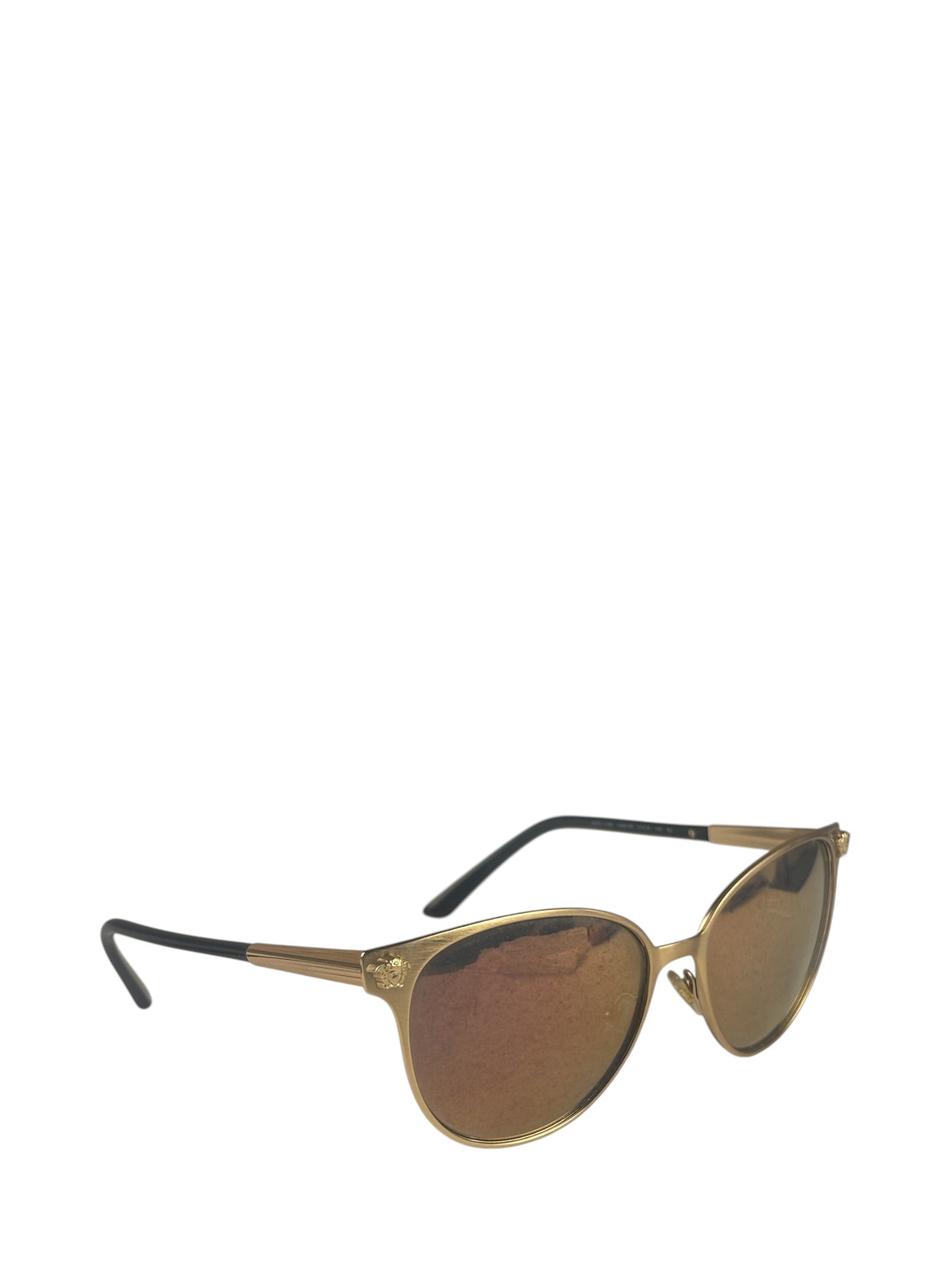 Versace MOD 2158 Black/Gold Mirrored Sunglasses