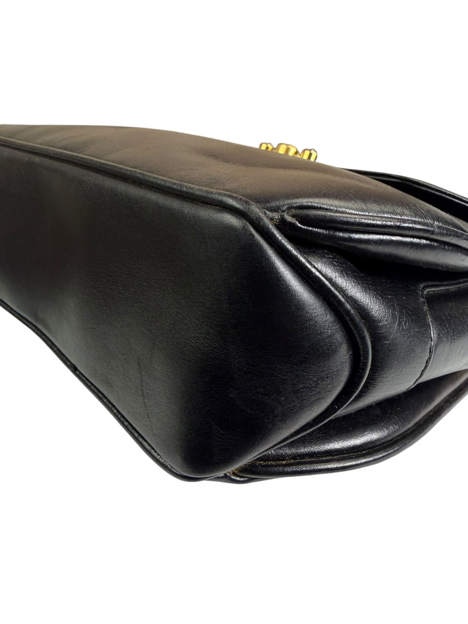 Gucci Black Leather Flap Crossbody Bag