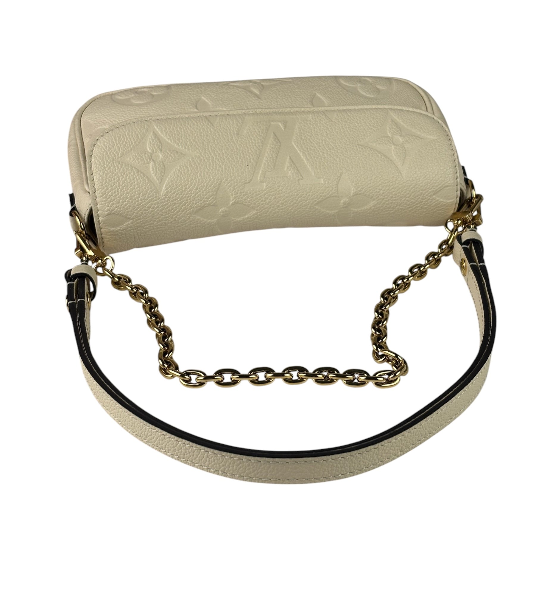 Louis Vuitton Ivory Empreinte Monogram Leather Chain Ivy Pochette