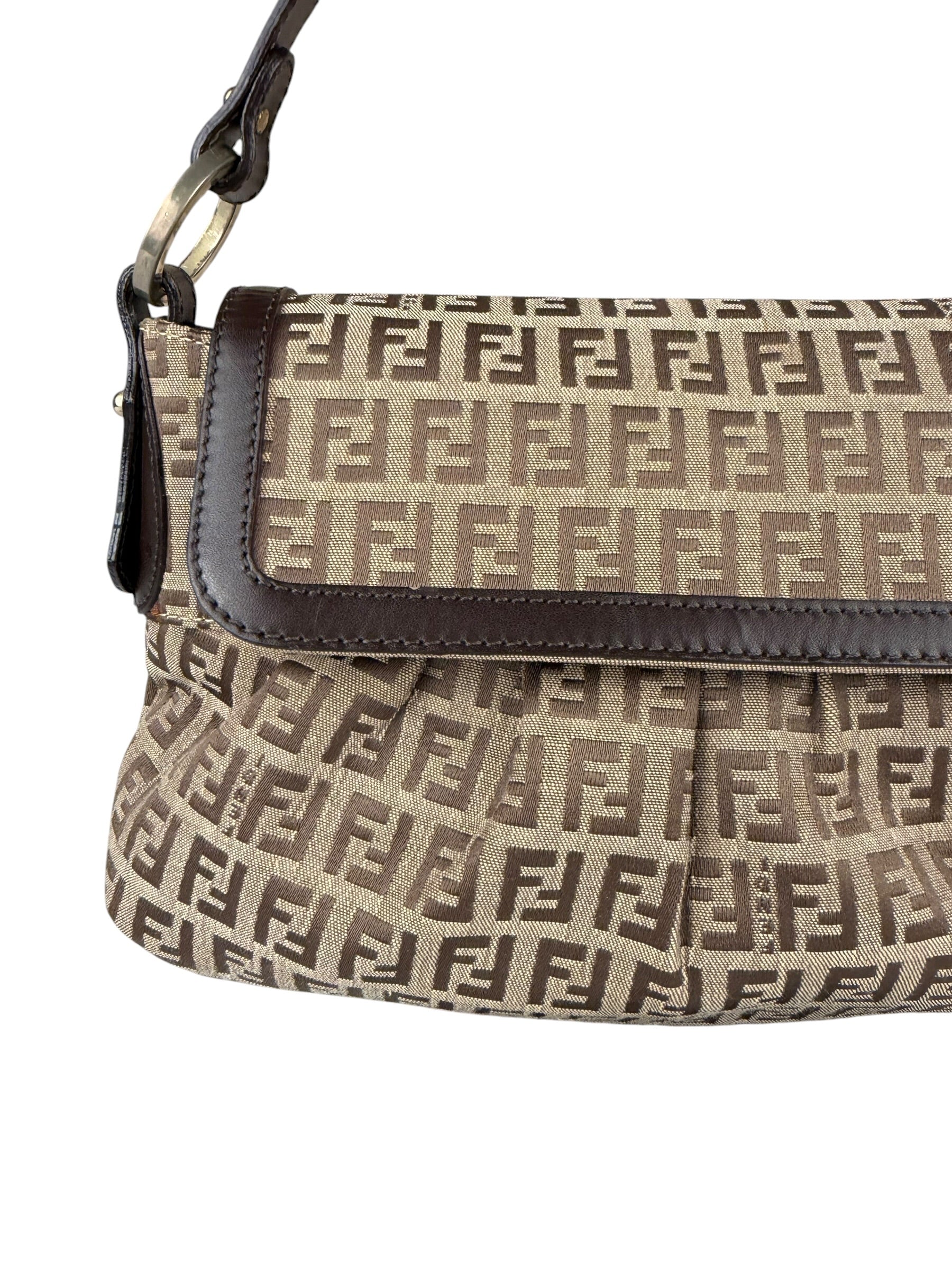Fendi Zucca Chef Flap Shoulder Bag