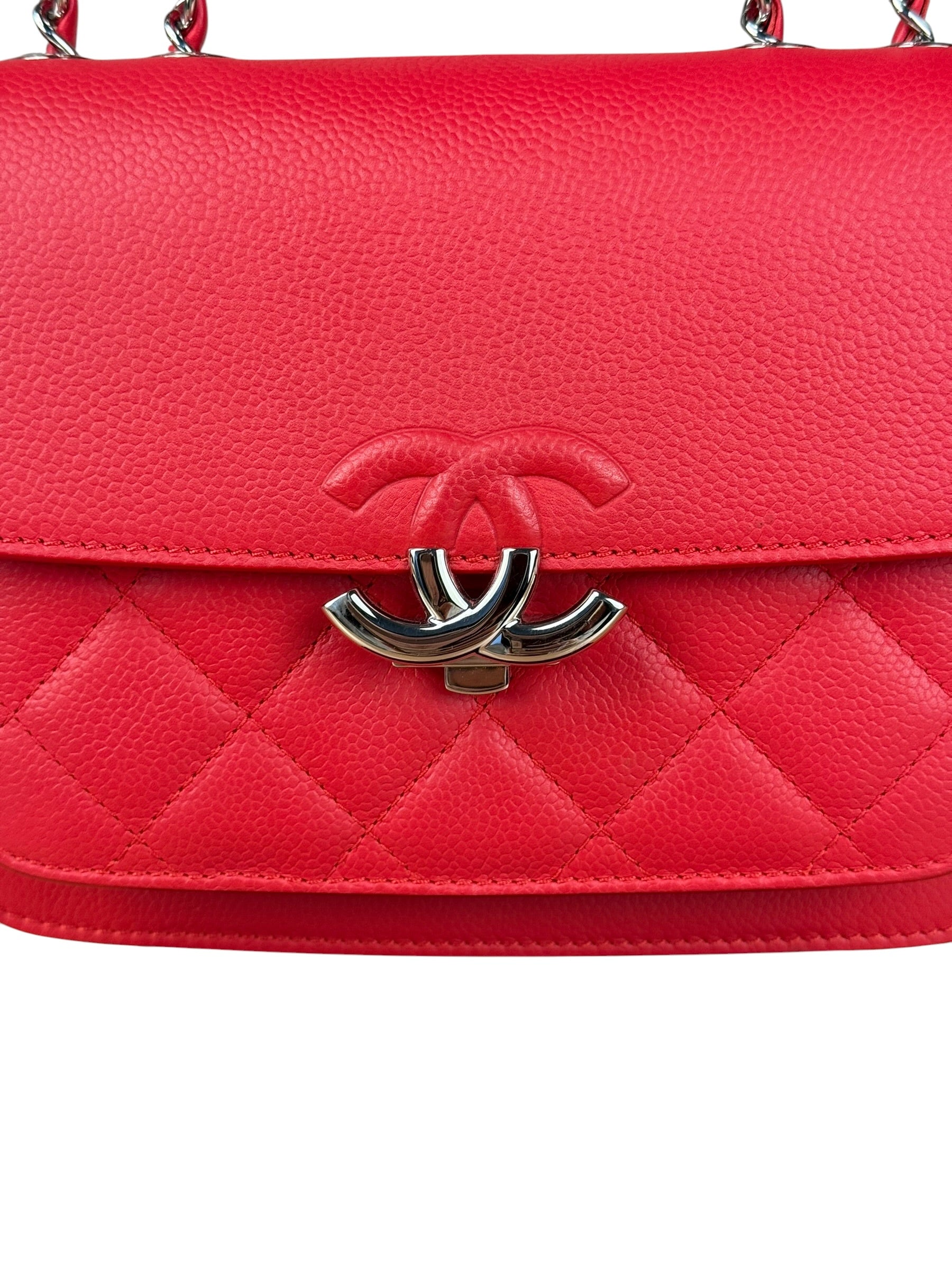 Chanel Red Calfskin Small Box Flap 2017