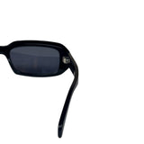 Celine Glossy Black Triomphe Rectangular Sunglasses