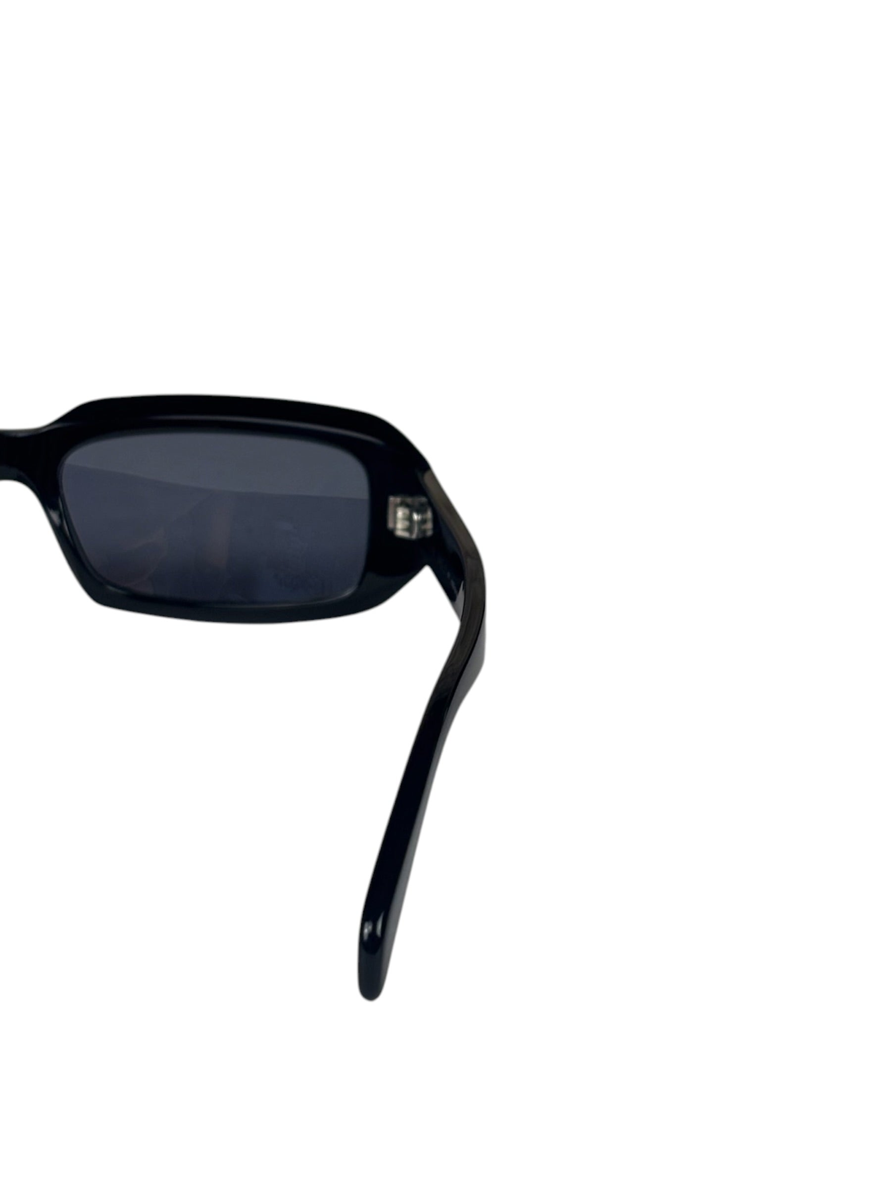 Celine Glossy Black Triomphe Rectangular Sunglasses