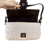 Fendi Pelle Rosa Beaded Baguette