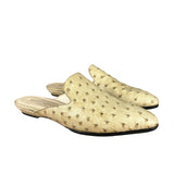 Helene Arpels Ostrich Leather Mule Tan