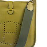 Hermes Green Leather Evelyne TMP Crossbody Bag