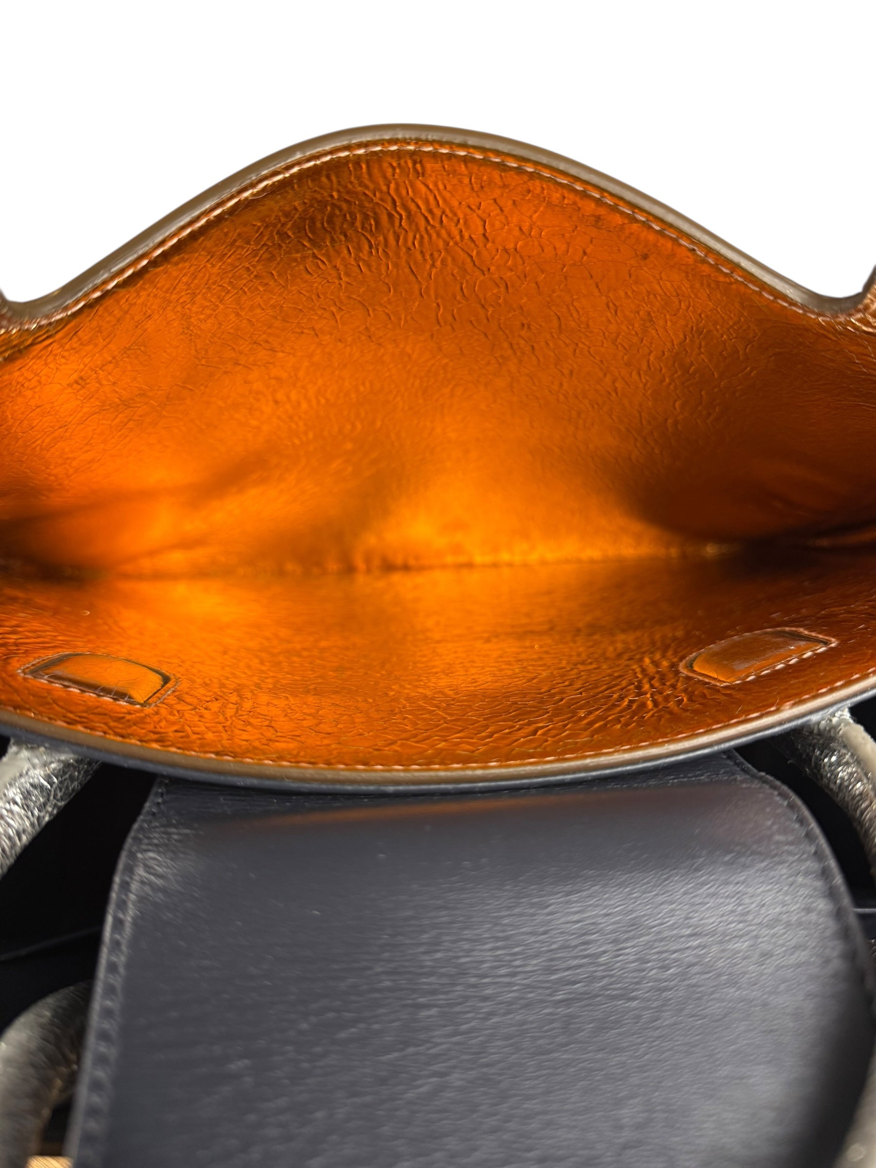 Christian Dior Diorever Gold Leather 2Way Handbag