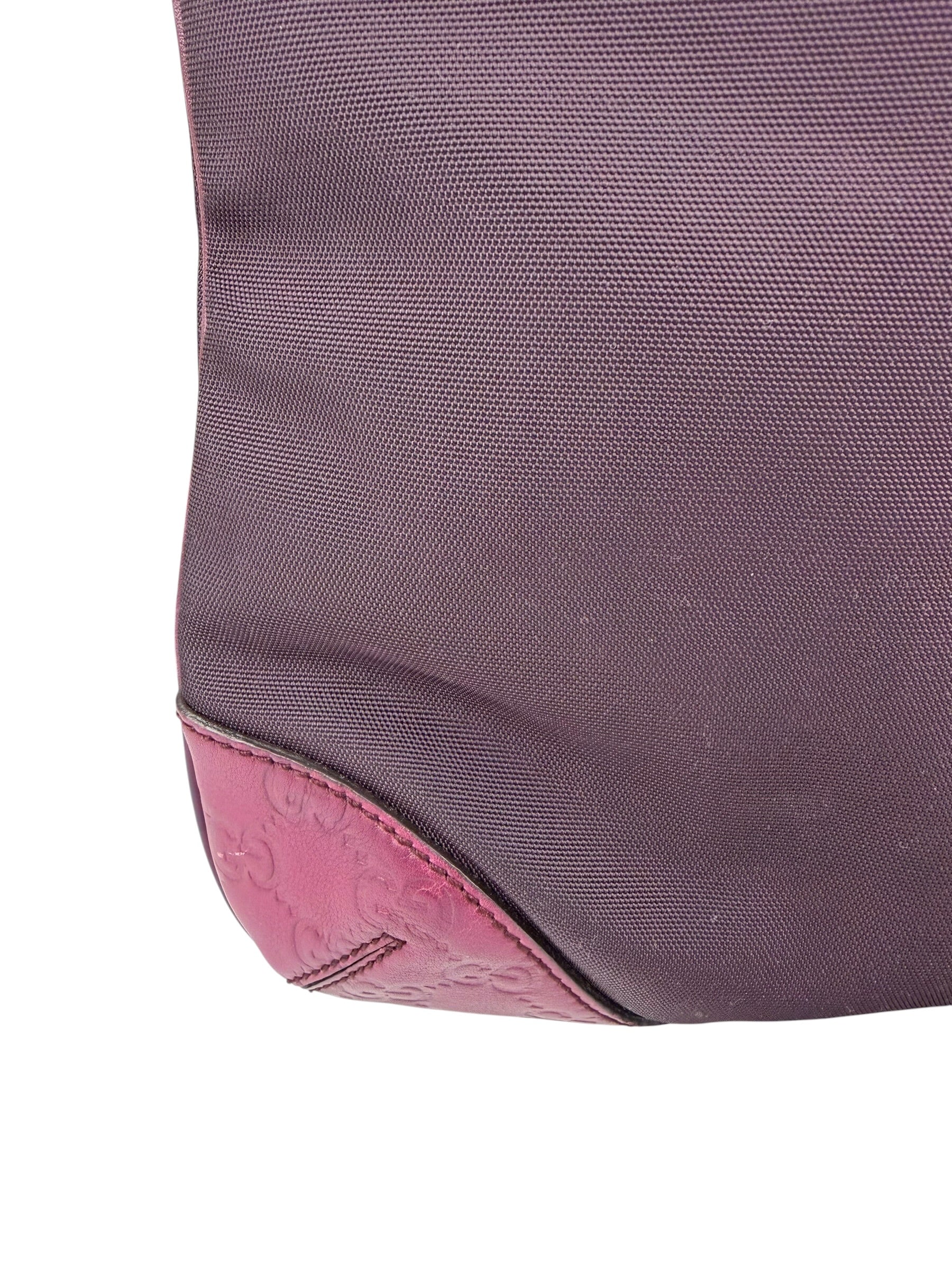 Gucci Vintage Purple Canvas Shoulder/Hobo Bag