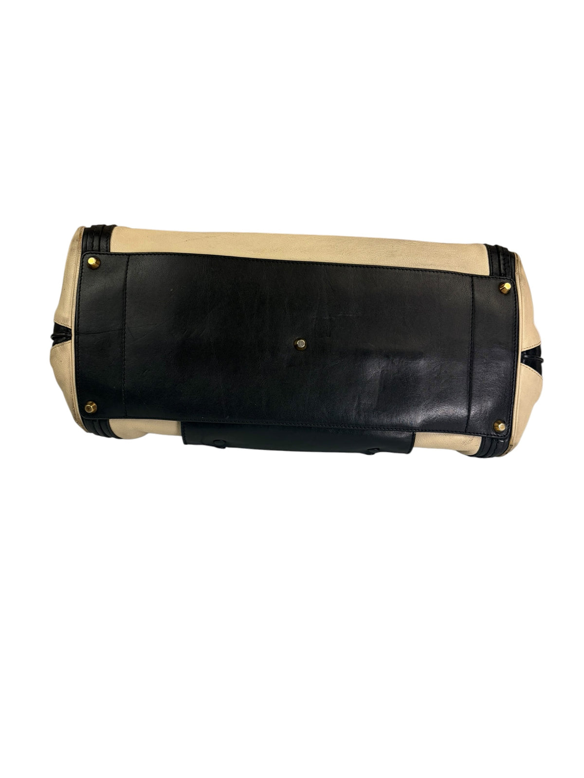 Chloe Black/Cream Leather Alice Top Handle Bag