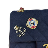 Chanel Quilted Navy Paris Hamburg Collection 2018