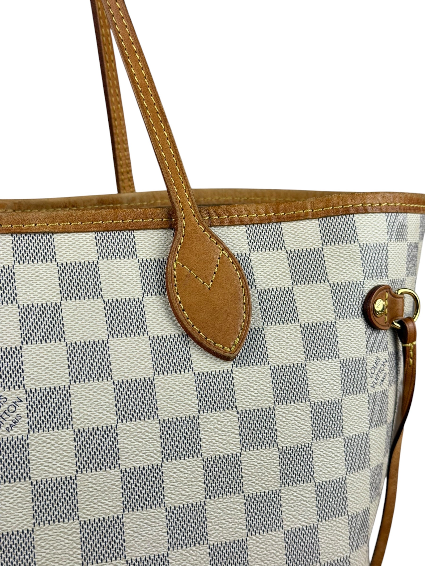 Louis Vuitton Neverfull MM Damier Azure Rose Interior w/ Pouch