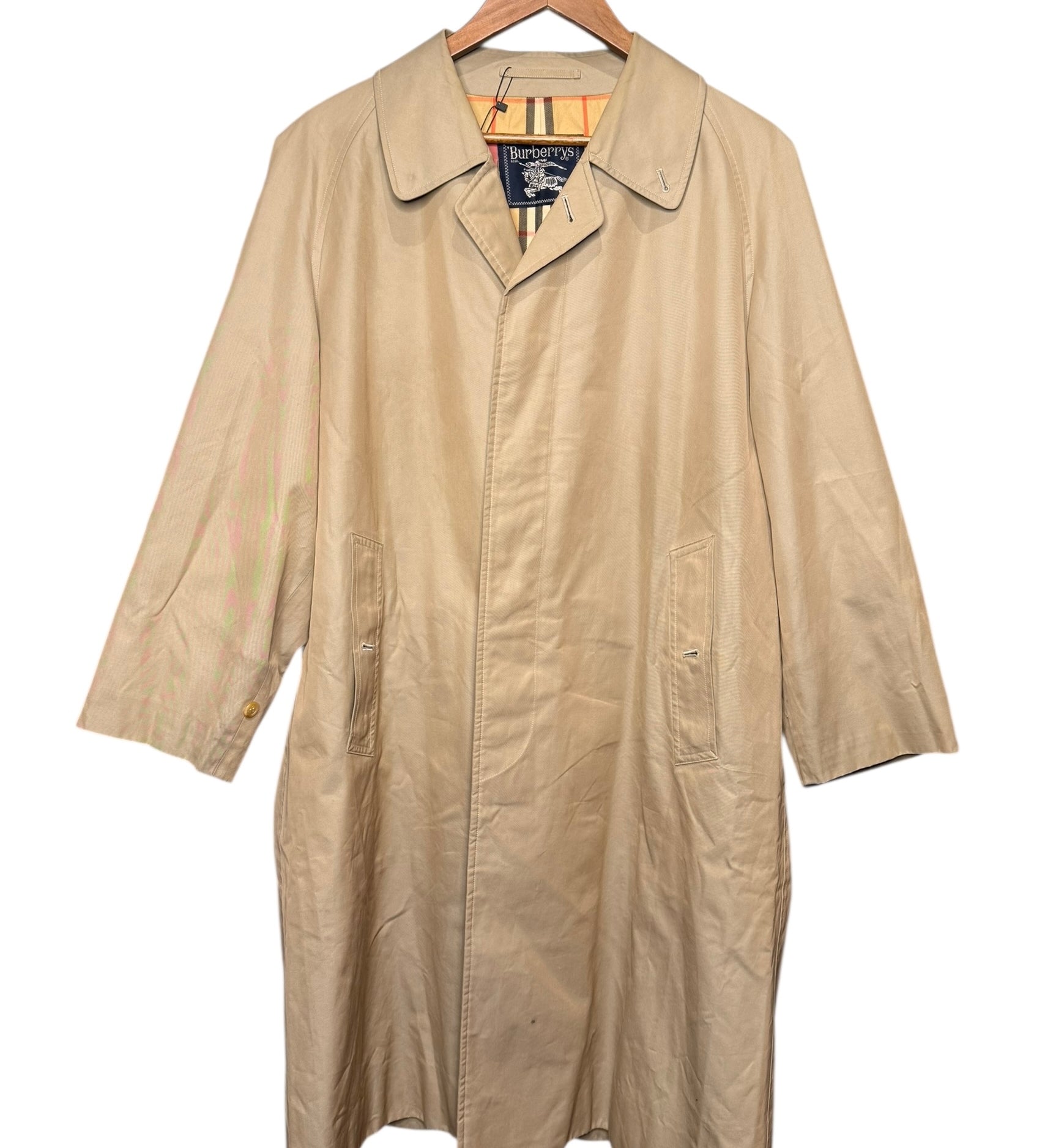 Burberry Vintage Beige Nylon Trench Coat
