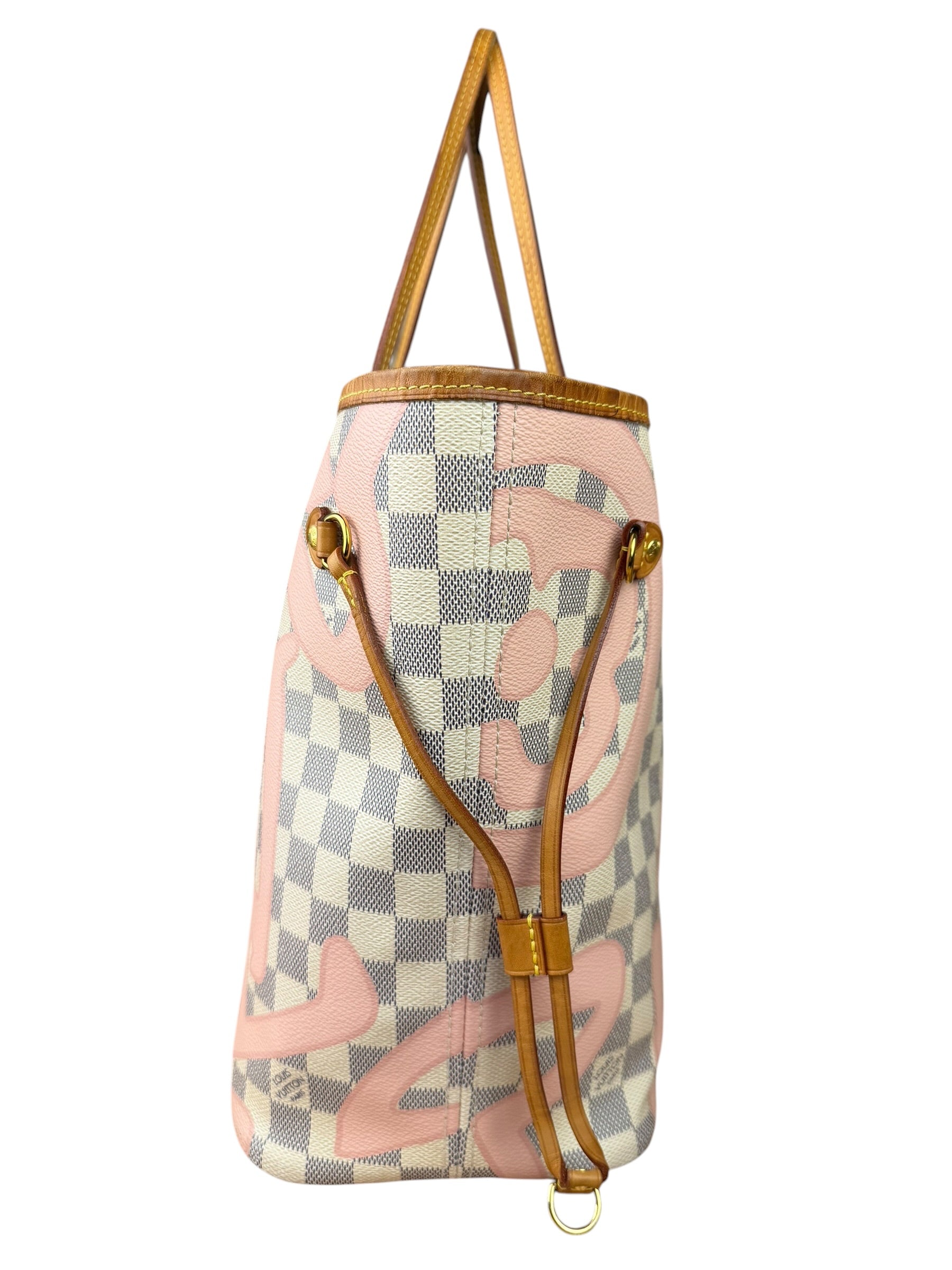 Louis Vuitton Limited Edition Pink Damier Azur Tahitienne Neverfull GM
