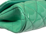 Chanel Green Quilted Patent Leather Flap Bag 2012