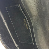 Yves Saint Laurent Black Leather Flap Clutch