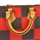 Louis Vuitton Red Pop Damier Nano Speedy Bandouliere Two-Way Bag