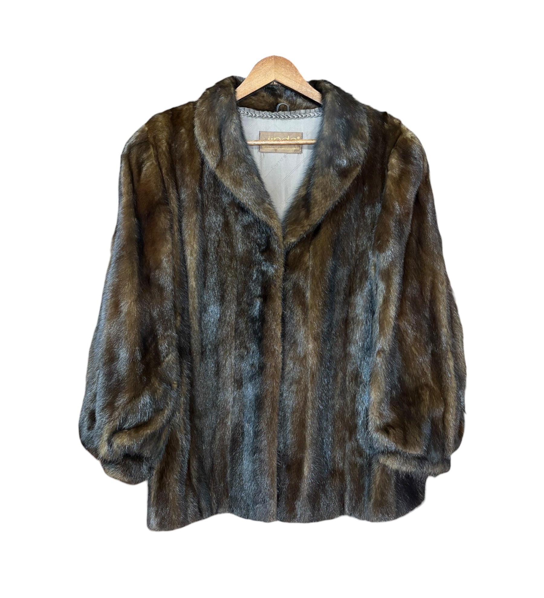 Jindo Vintage Brown Mink Fur Coat