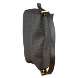 Fendi Brown Leather Zucca Mamma Baguette