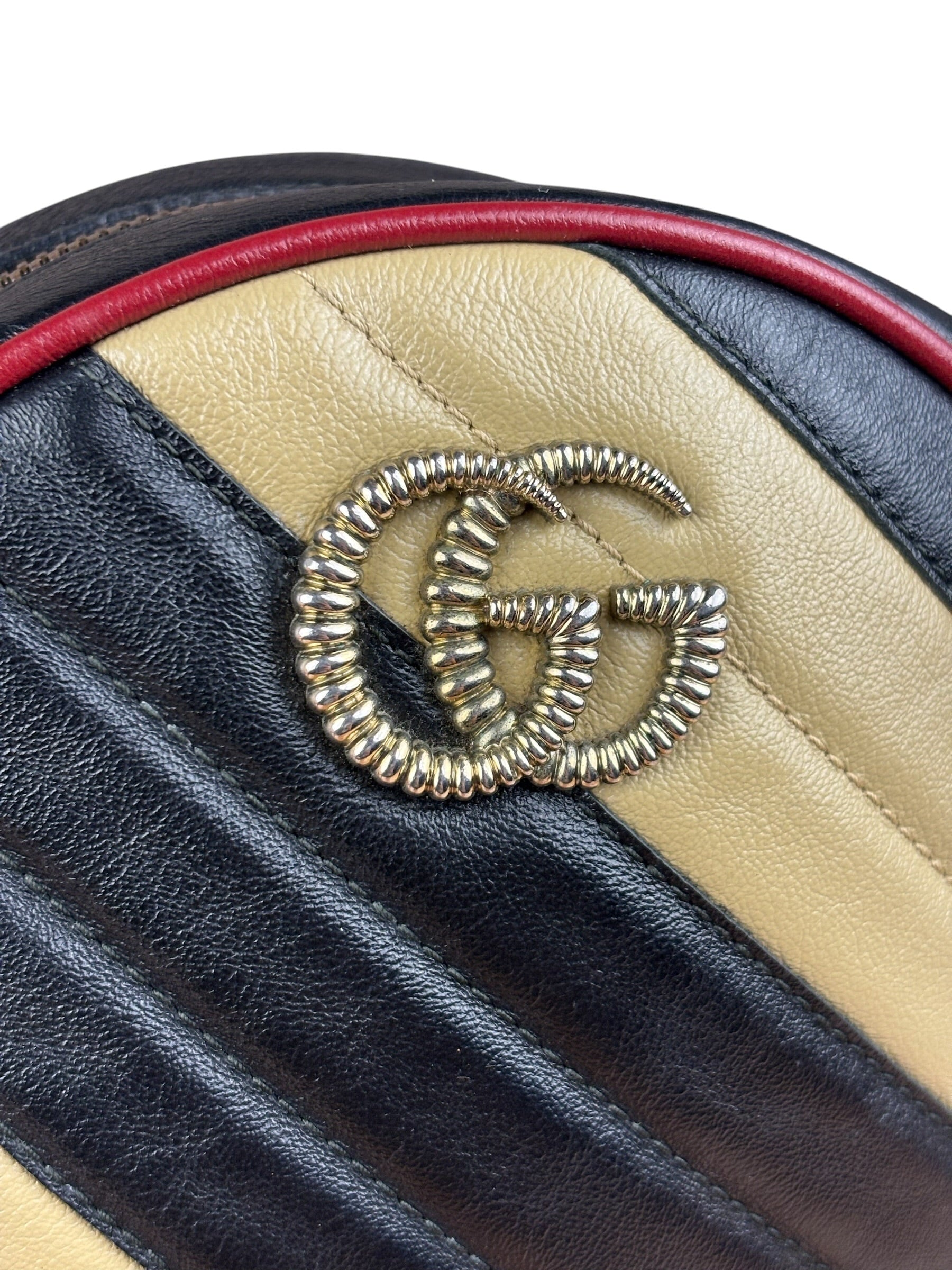 Gucci Multicolor Leather Azalea Marmont Round Crossbody