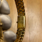 Fendi Gold Plated Rectangular Champagne Dial