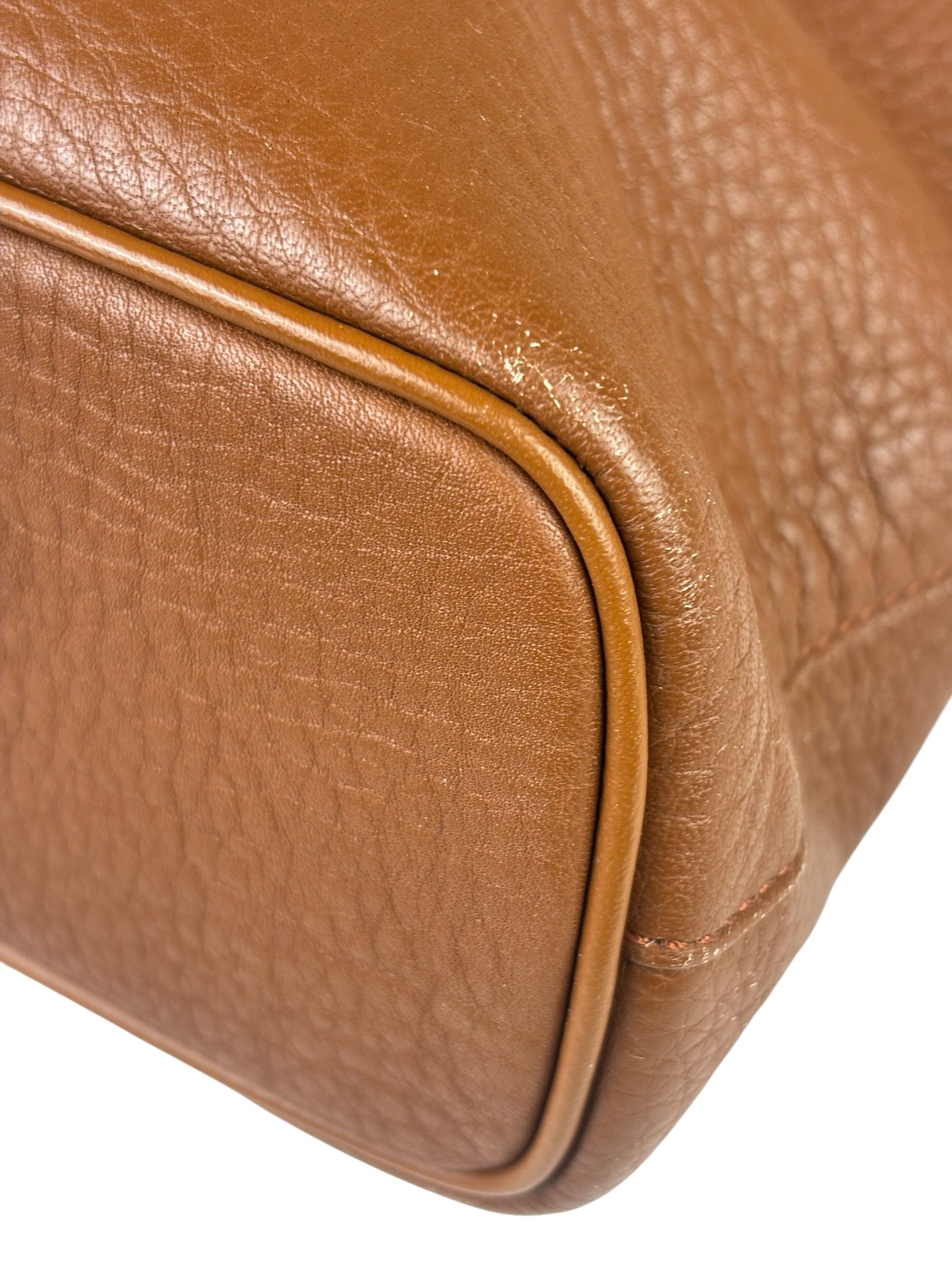 Burberry Vintage Tan Brown Leather Chestnut Shoulder Bag