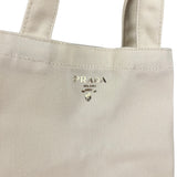 Prada Beauty White Canvas Mini Tote