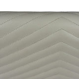 YSL Cream Pebbled Leather Cassandre Envelope Small Wallet On Chain