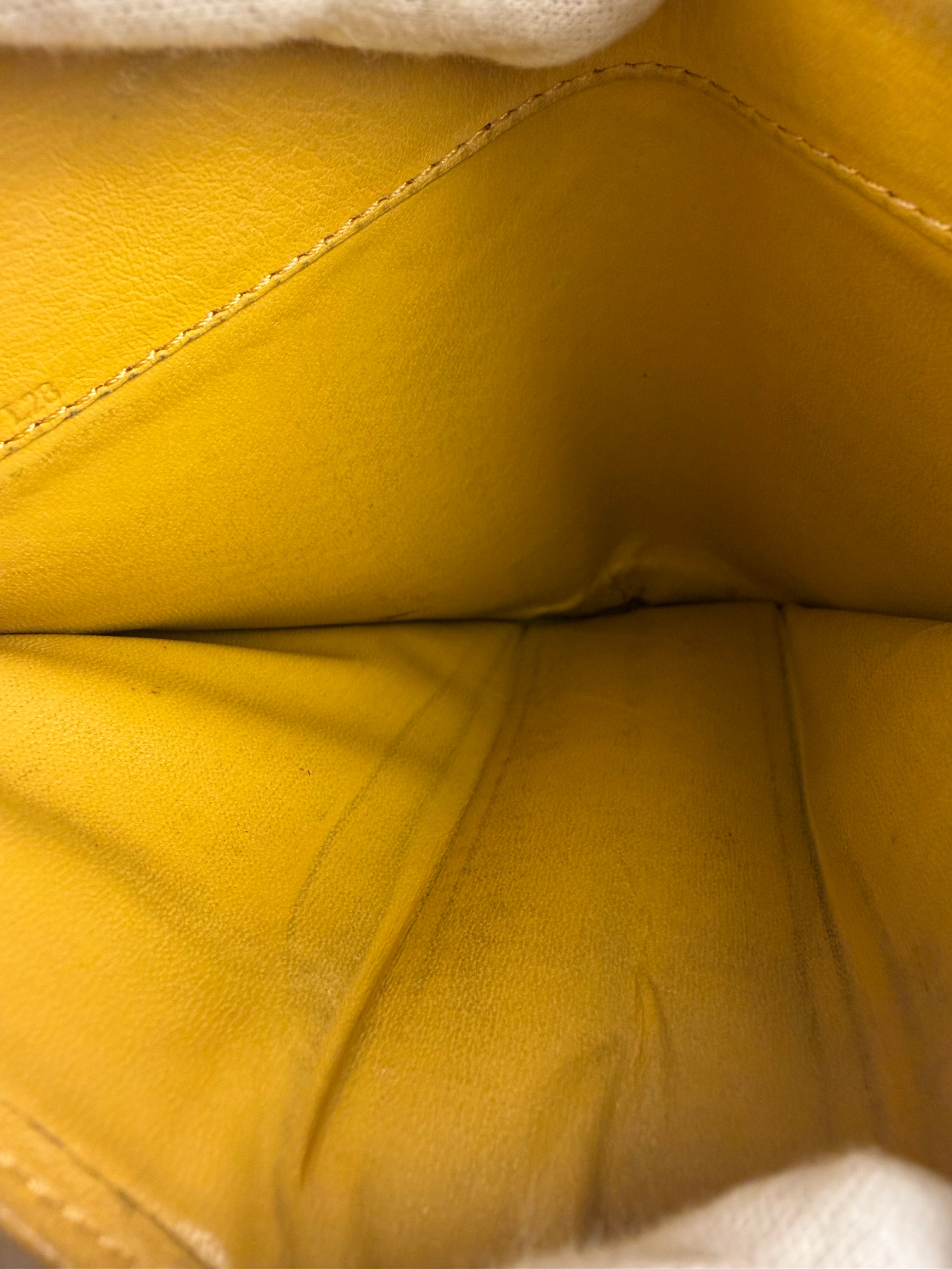 Loewe Vintage Yellow Leather Bifold Wallet