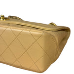 Chanel Beige Quilted Leather Two-Toned Double Flap Bag '94-'96