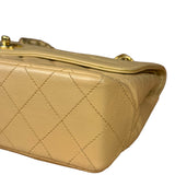 Chanel Beige Quilted Leather Two-Toned Double Flap Bag '94-'96