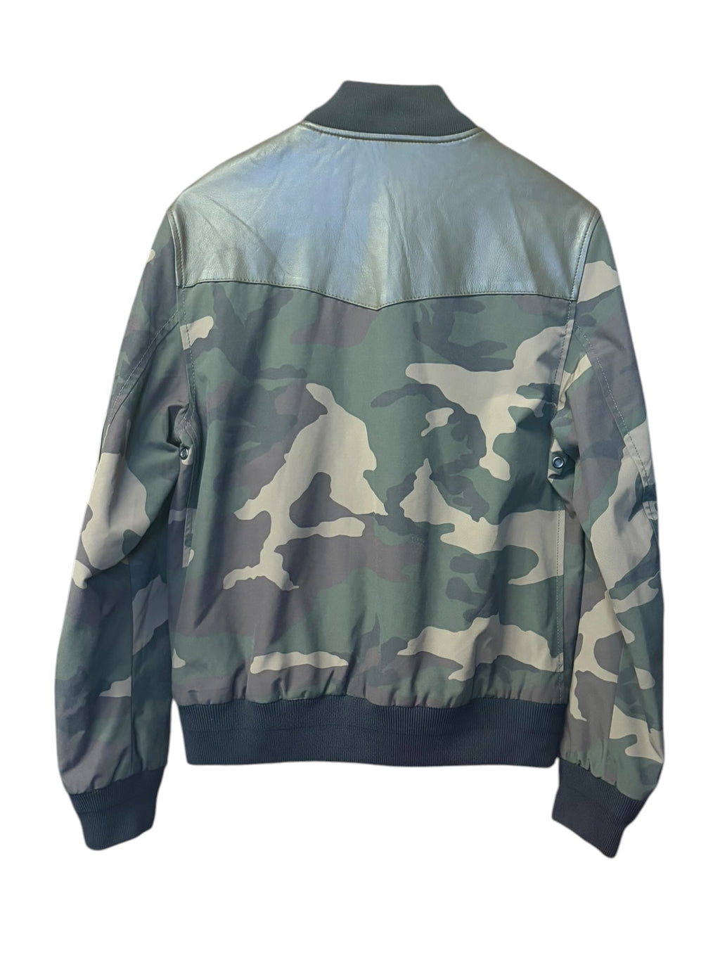 Coach Camo Bomber Jacket w/ Lambskin