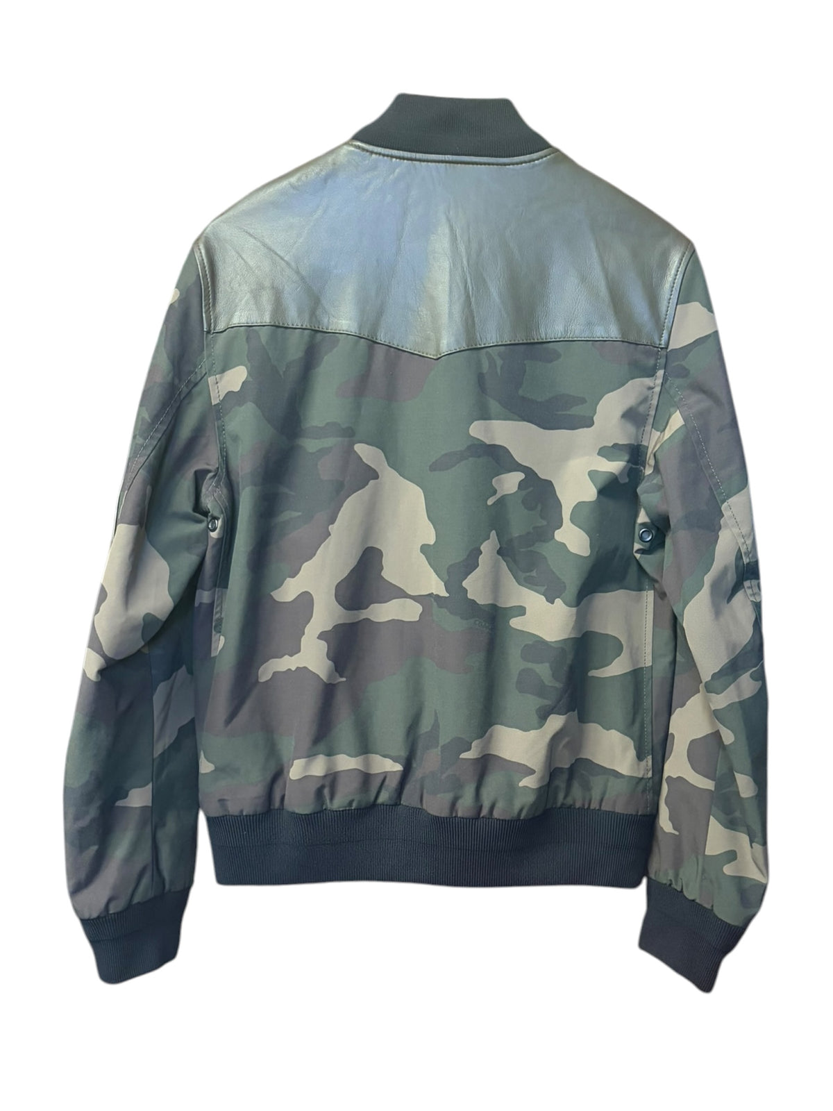 Coach Camo Bomber Jacket w/ Lambskin