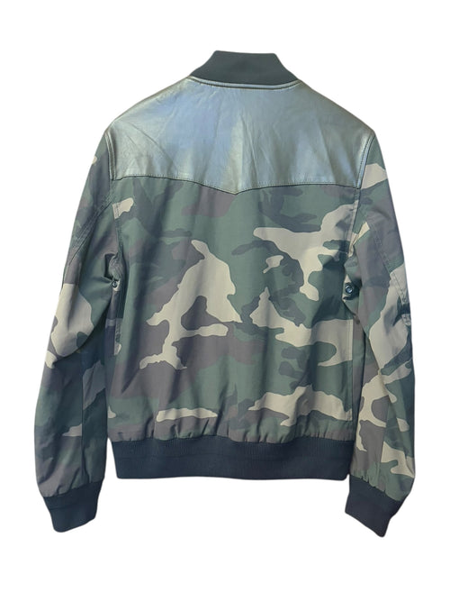 Coach Camo Bomber Jacket w/ Lambskin