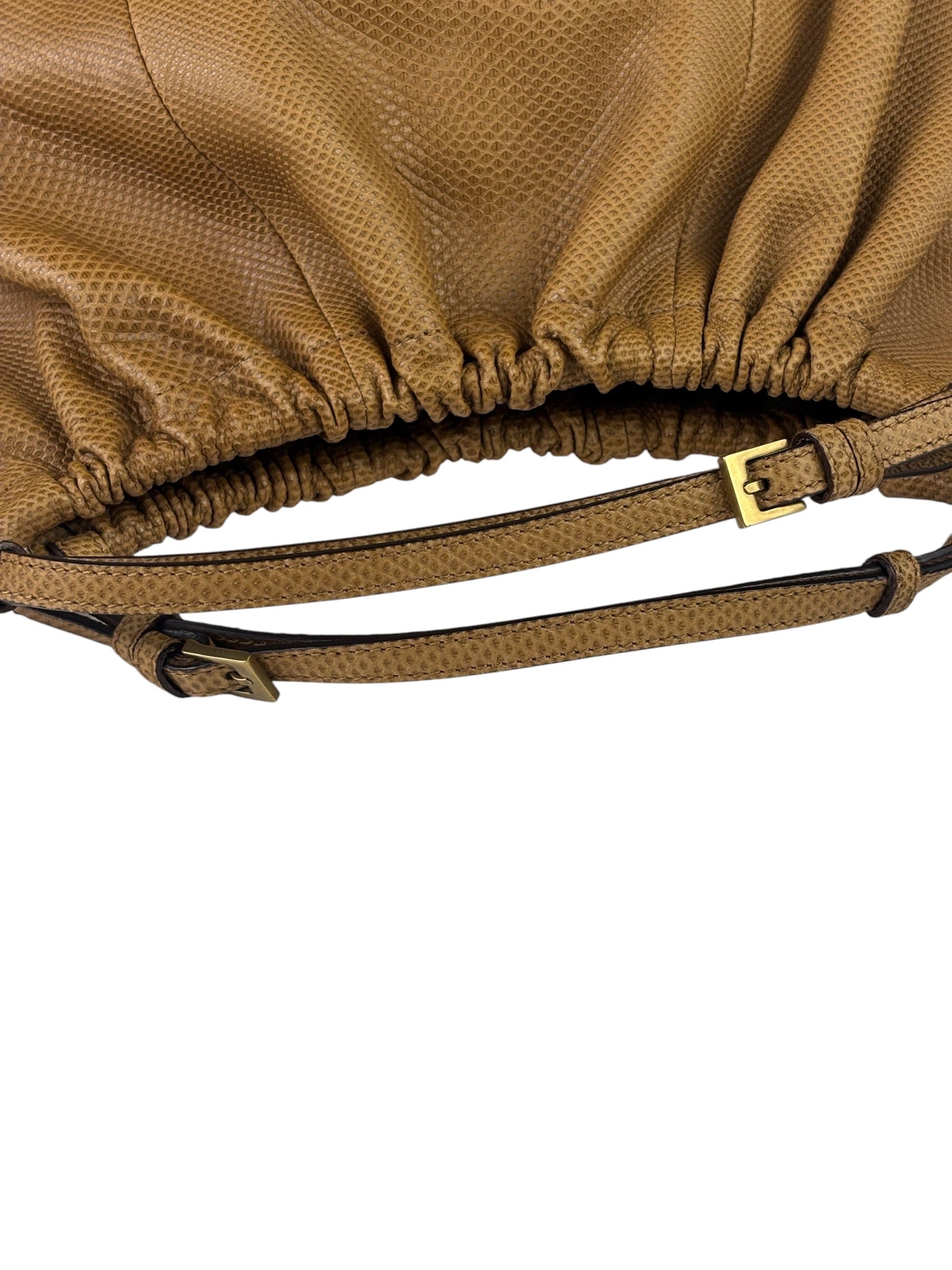 Gucci Vintage Tan Lizard Skin Hobo Bag