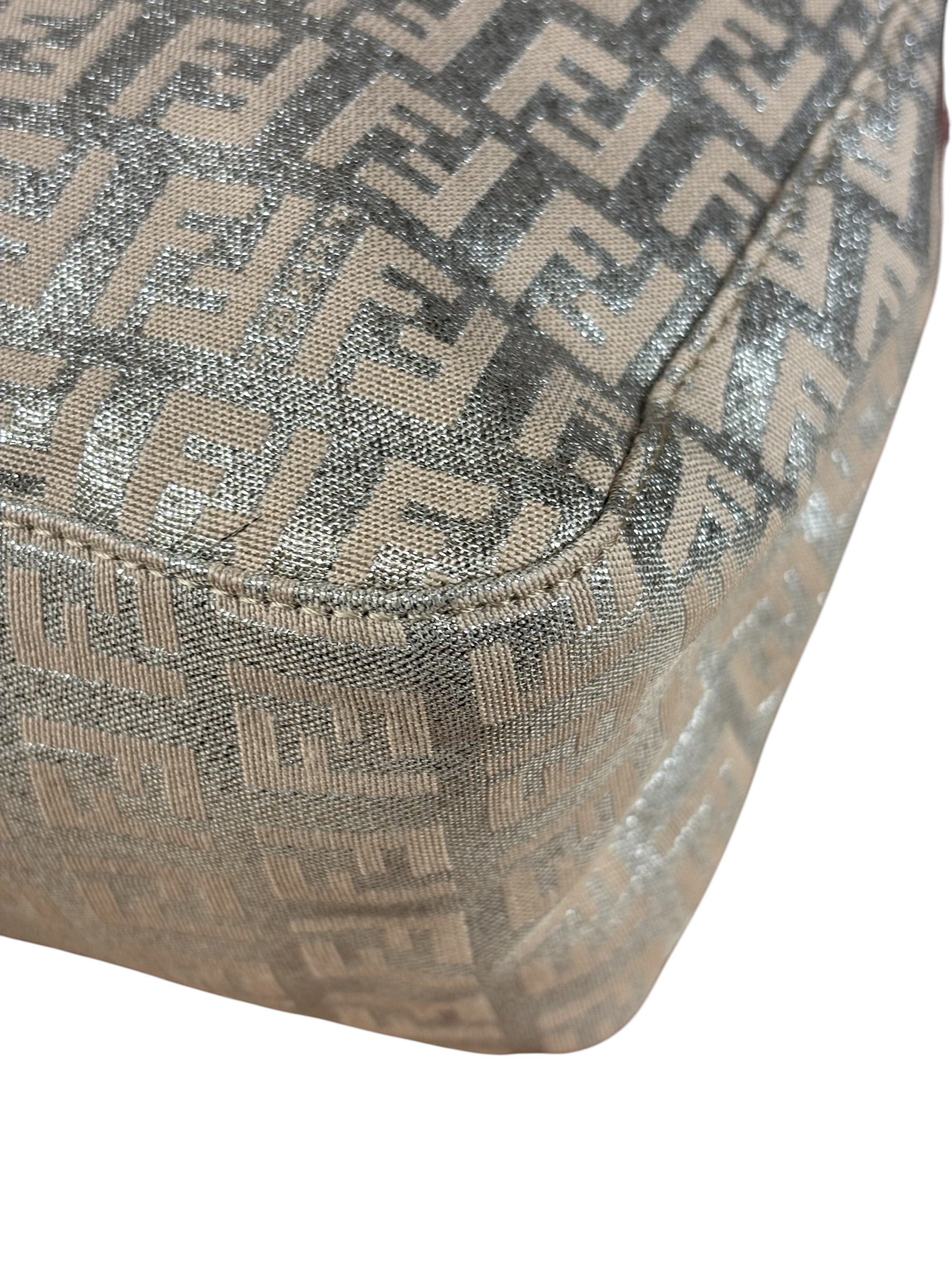 Fendi Vintage Zucchino FF Logo Shoulder Bag