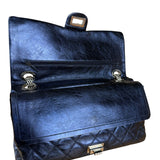 Chanel Blue Metallic Aged Quilted 2.55 Double Flap Bag 2008