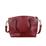 Coach Maroon Pebbled Leather Remi 2Way Bag