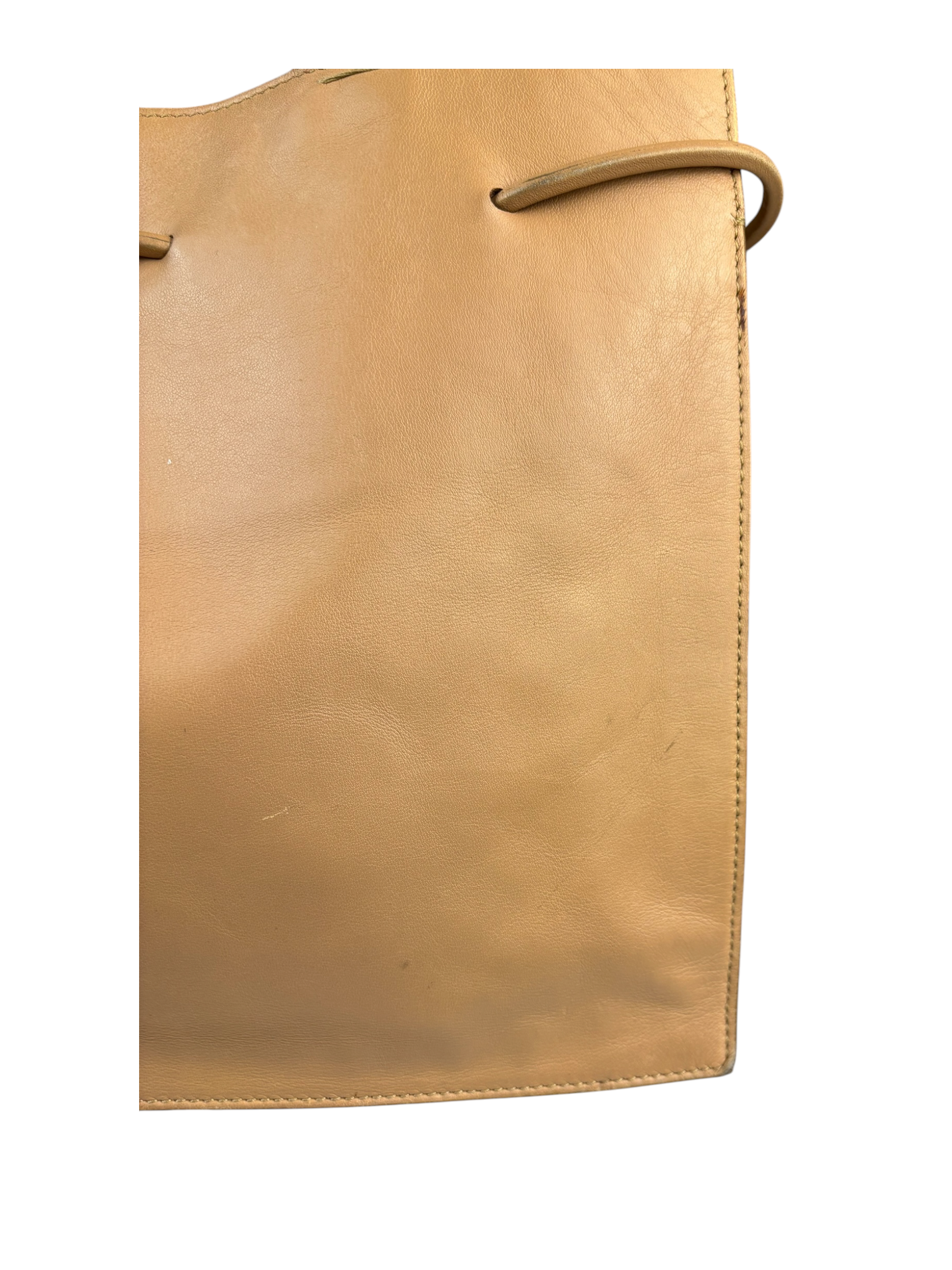 Gucci Beige Leather Balthus Drawstring Tote Bag