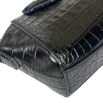 Givenchy Black Crocodile Embossed Leather Nano Antigona Crossbody Bag