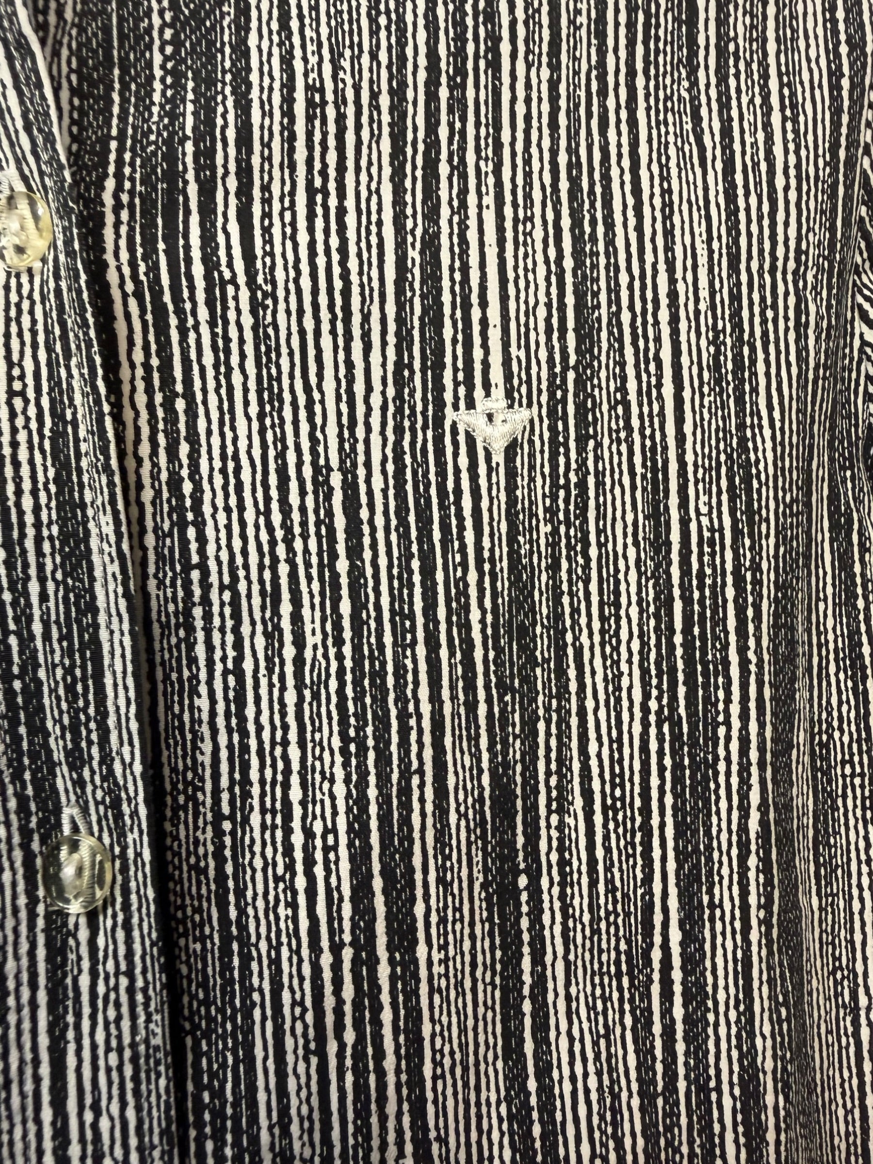 Bottega Veneta Black/White Stripped Button-Down Dress