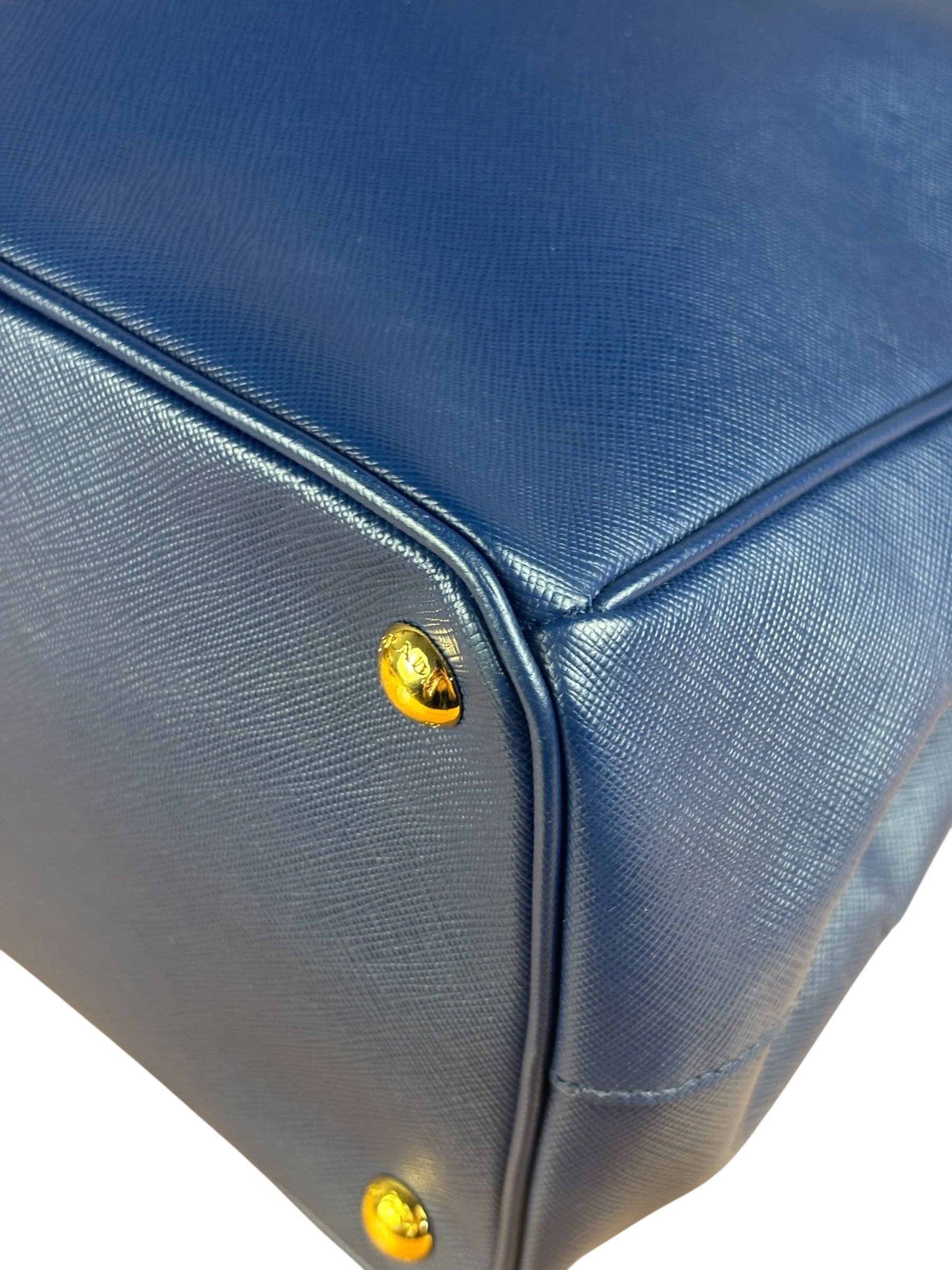 Prada Blue Galleria Saffiano Leather Tote