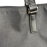 Burberry Grey Nylon/Leather Trim Tote