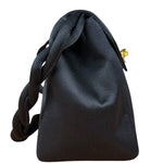 Chanel Vintage Black Mini Satin Flap Braided Shoulder Bag