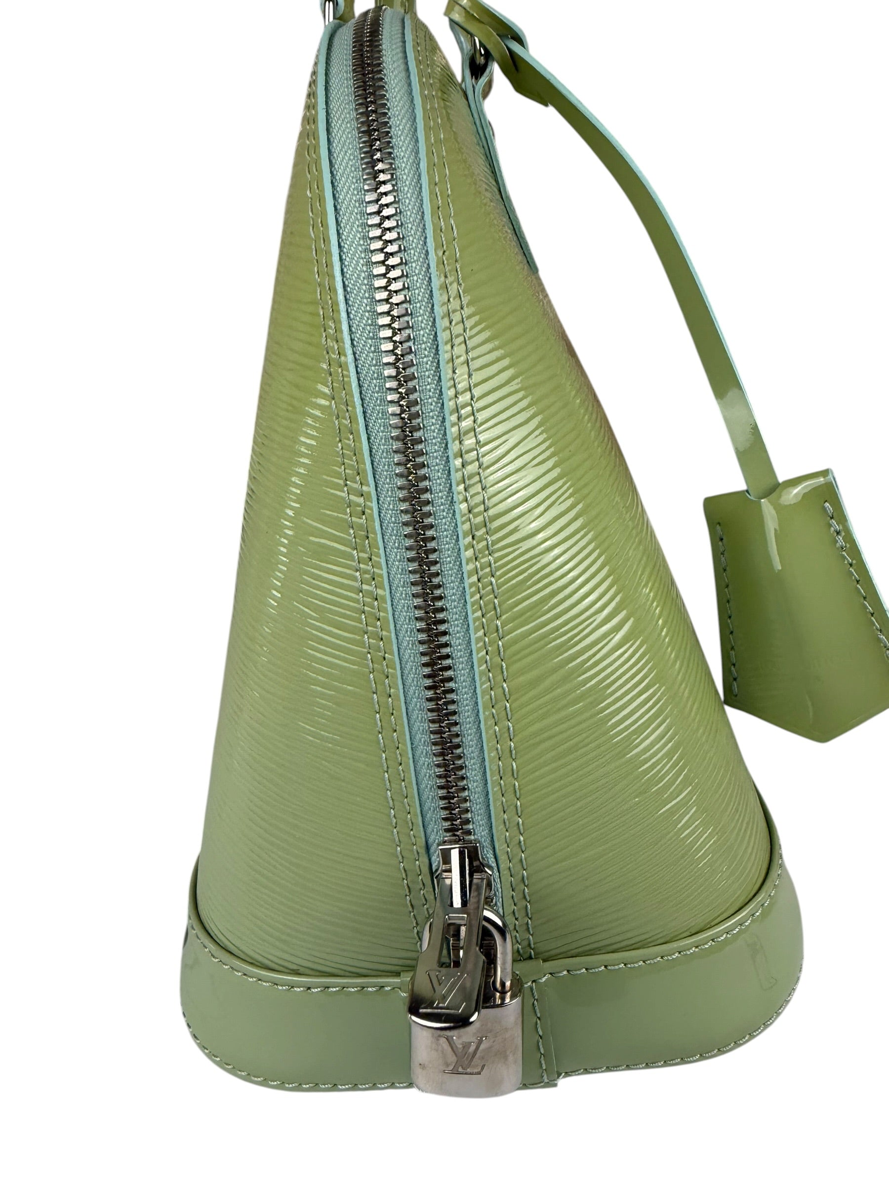 Louis Vuitton Green Patent Epi Alma Handbag