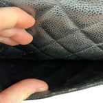 Chanel Black Caviar Leather Single Flap Bag '04