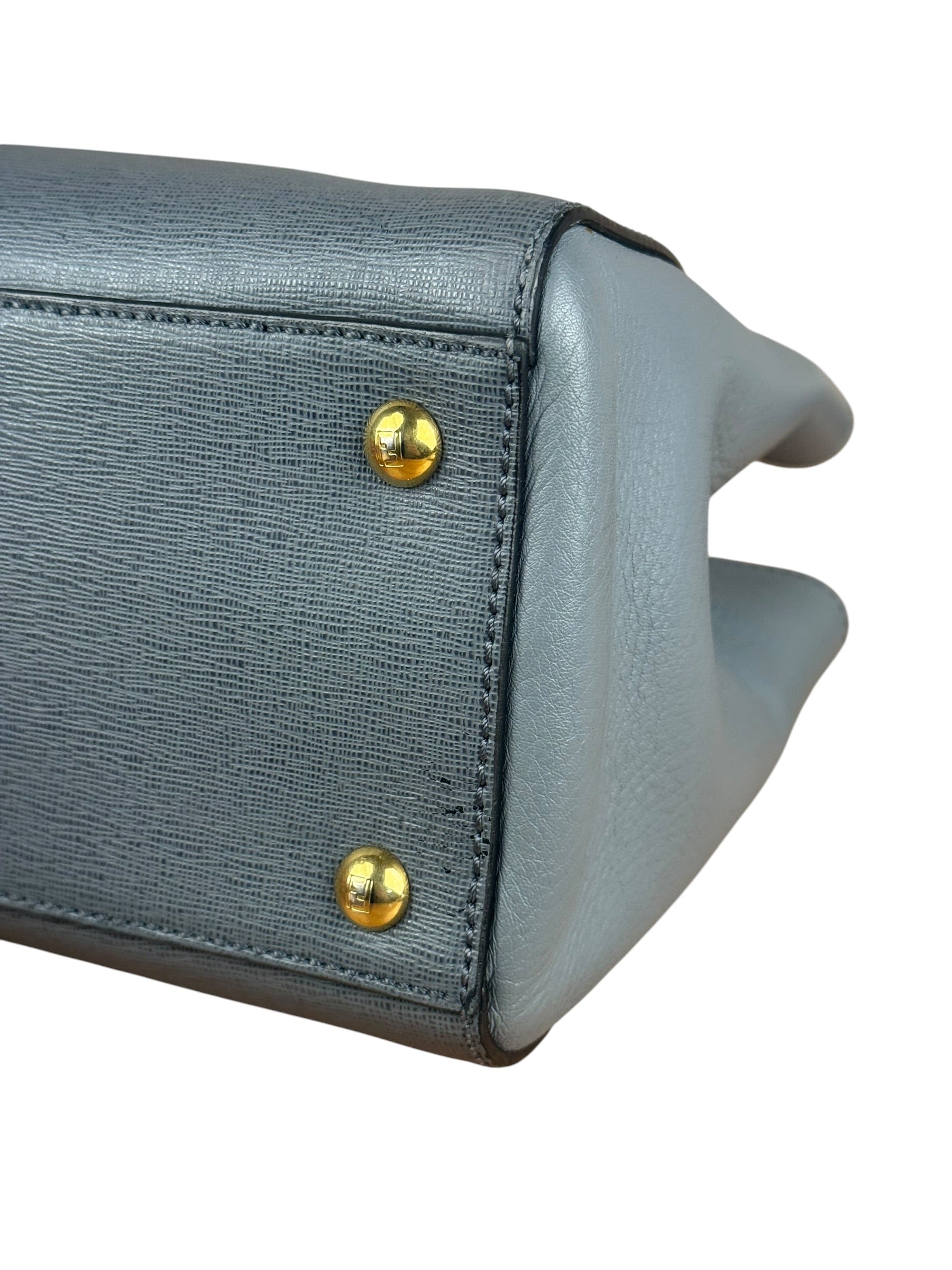 Fendi Grey Leather 2Jours Tote/Hand Bag