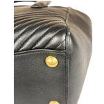 Miu Miu Black Leather Nappa Biker Tote Bag