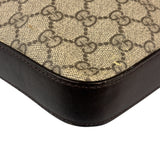 Gucci Brown Leather Trim GG Supreme Messenger Bag